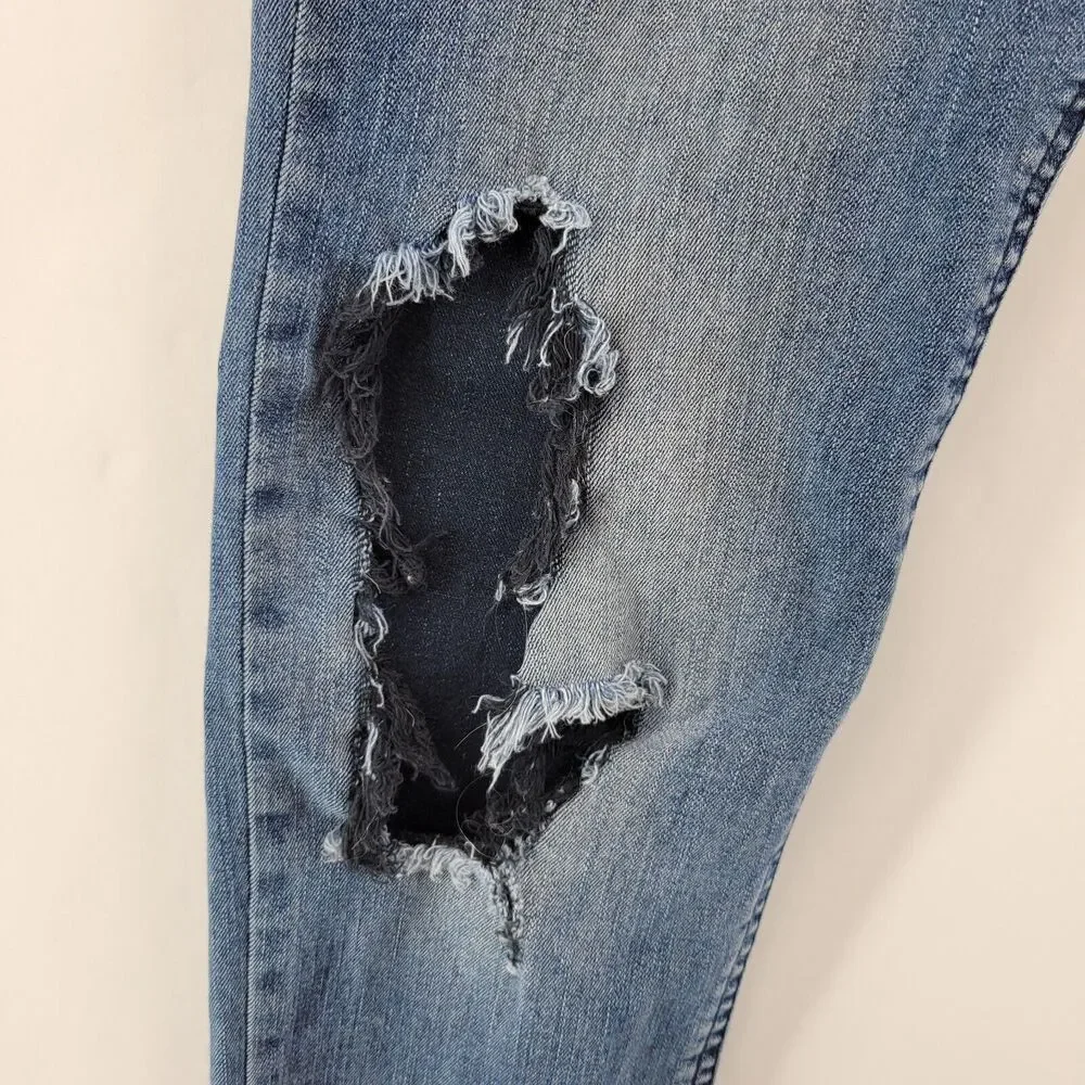Diesel Jeans‎ Mens 30x32 Thommer Slim Skinny Very Distressed Holes Rock And Roll